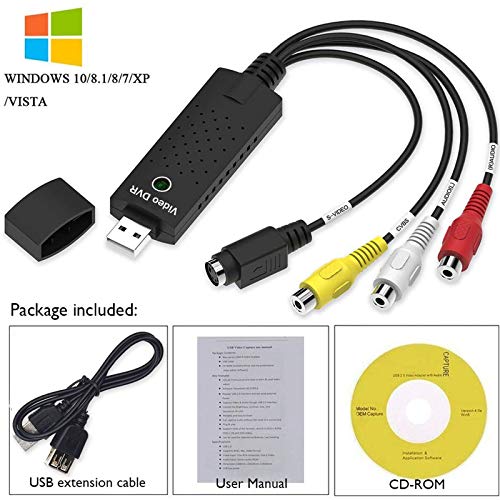 Aifusi Video Capture Card Usb 2.0 Audio Device Old Vhs Mini Dv Hi8 Dvd Vcr To Digital Converter For Mac thumb #1