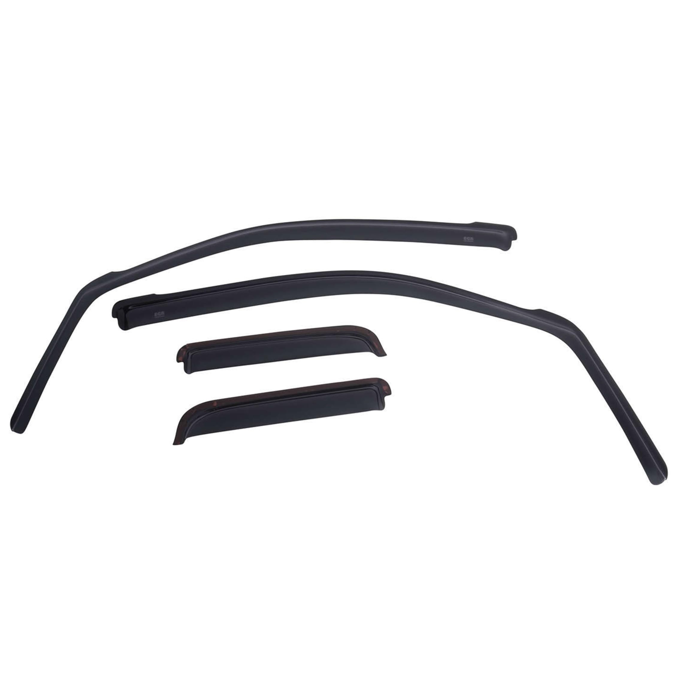 EGR 571651 in-channel window visors front and rear set dark smoke compatible with select Chevrolet Silverado and GMC Sierra models