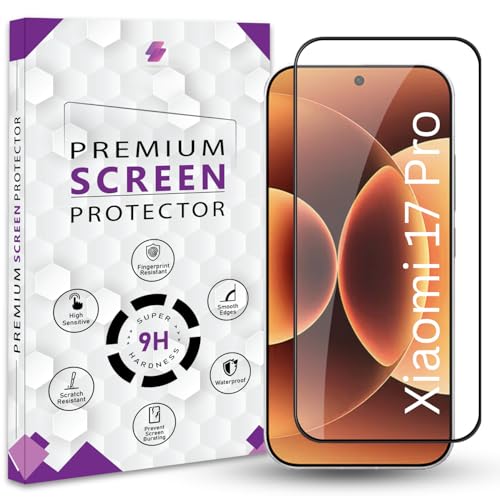 Image of Premium Tempered Glass Screen Protector Guard For Xiaomi 17 Pro 5G (6.3 Inch, Pack of 1) | Edge to Edge Coverage With Easy to installation kit