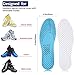 Sintege 3 Pairs Breathable Shoe Insoles Inserts Soft Cushioning Double-Layer Latex Foam Perforated Replacement Insoles for Men 7-11 Woman 2-8(White)