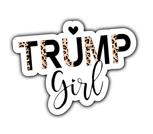 Wsq Trump Girl Supporter Tiger Pattern Usa Sticker Decal 5.5 Inches Vinyl Premium Quality Multiple Colors For Car Bumper Truck Van Suv Window Wall Boat Cup Tumblers Laptop Or Any Smooth Surface #TOP10