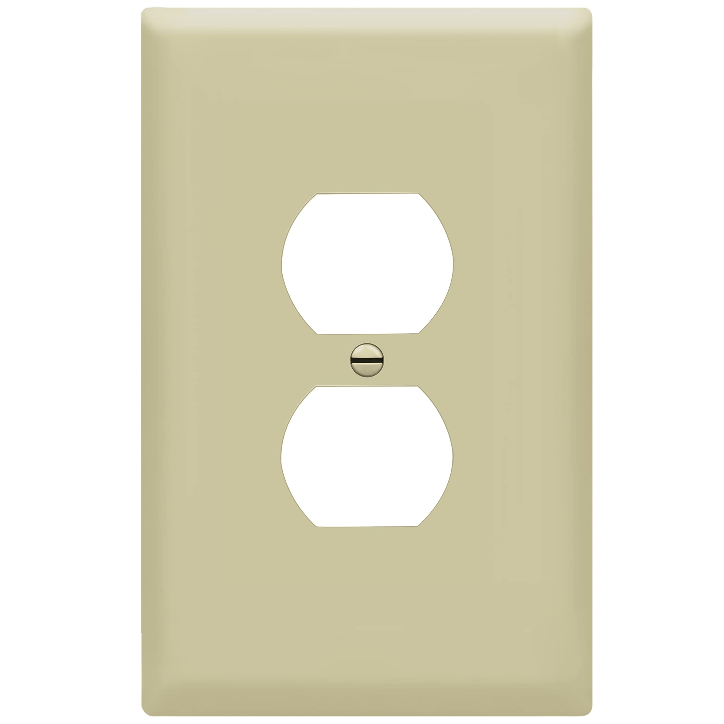 ENERLITES Oversized Duplex Outlet Covers, Jumbo Wall Plate, 1 Pack, Ivory