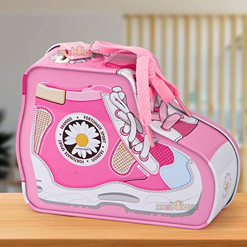 Image of Zest 4 Toyz Money Bank for Kids with Lock N Key Metal Piggy Bank Gullak Money Box Coin Bank Shoe Lace Activity Learning Toy Return Gifts