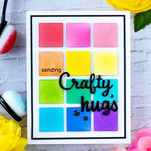 Cyfun Design AZTXUSCYSKWX-S01M01-H5919 Dotted Square Frame Set Background Metal Cutting Dies thumb #1