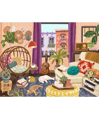 Puzzle 1000 piezas para adultos PieceRelax Boho Interior de Olivia Gibbs regalo
