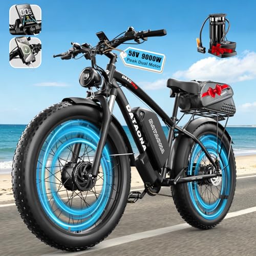 Electric Bike for Adults 9000W Peak Dual Motor Ebike 45MPH