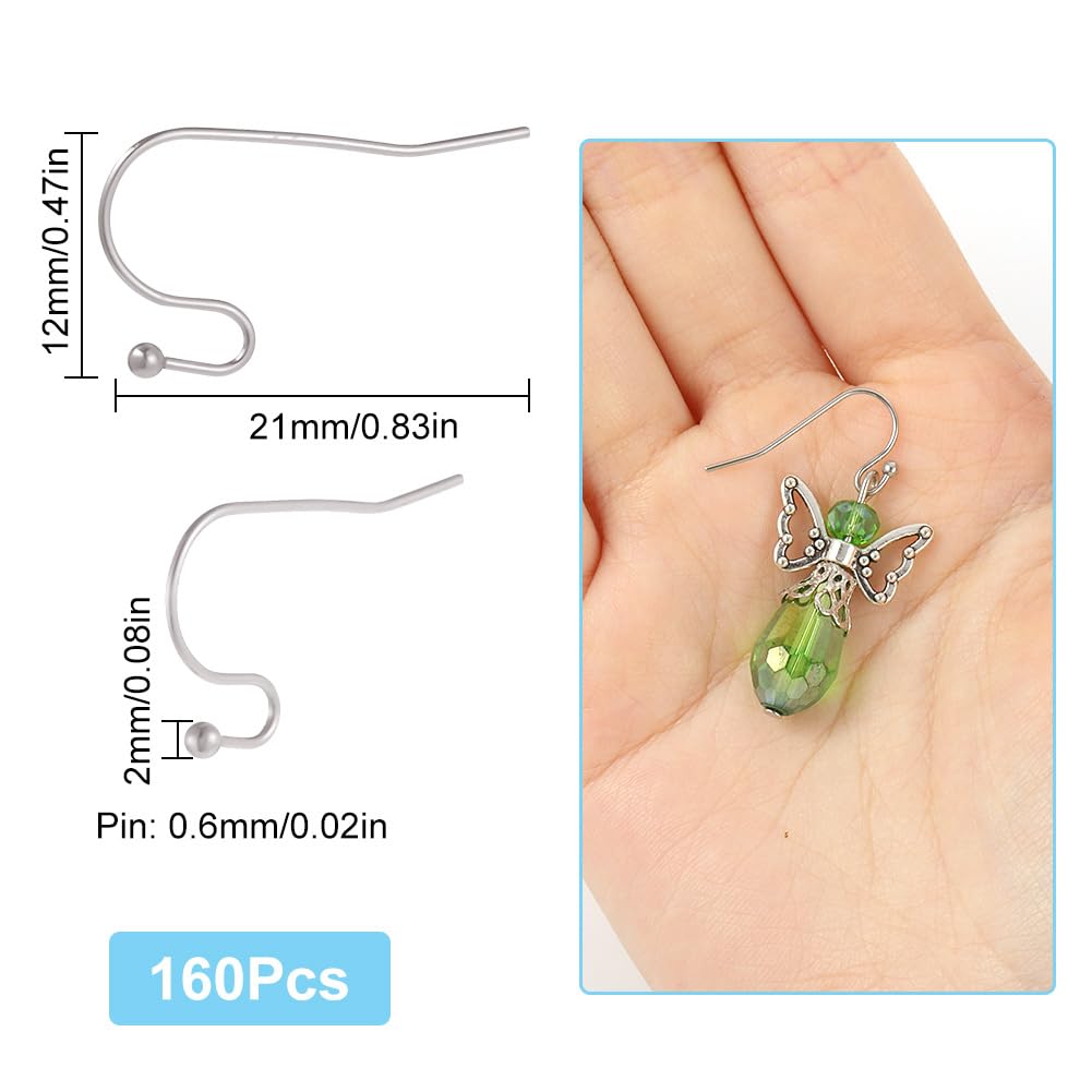 SUNNYCLUE 40 Ganci Per Orecchini Fai-da-te In Acciaio Inossidabile: 4 Colori (nero, Arcobaleno, Oro, Argento). Con Barra A Pizzico, Facili Da Usare Senza Anelli Salto. Ipoallergenici, 27x20 Mm. In Scatola Portaoggetti.