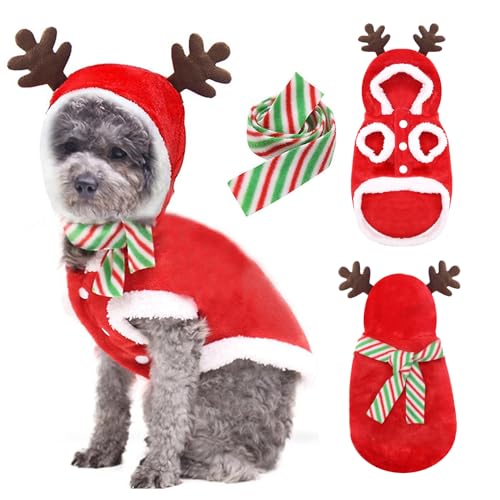 Rot Hundekostüm Weihnachten Elchkostüm - Haustier...