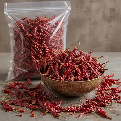 Image of Red Chilli Whole 400gm | Natural Dry Lal Mirch Sabut | Medium Pungency, No Additives | Tadka Lal Mirchi