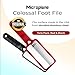 Microplane Colossal Foot File, Red and Black - The Original Stainless-Steel Foot Scraper, Dead Skin/Callus Remover for Feet, Foot Scrubber, Pedicure Tools for Salon-Quality Foot Care (2 Piece Set)