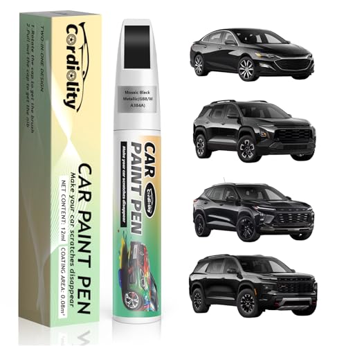 Image of Car Touch Up Paint Mosaic Black Metallic(GB8 /WA384A) for Chevrolet, Color Accurate Car Scratch Repair Remover Pen Fix Auto Paint Chips and Nicks