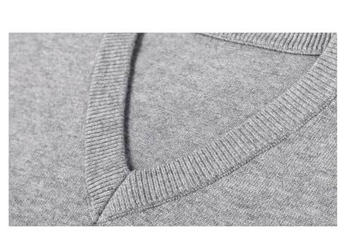 Men V-Neck Pullover Knitted Casual Long Sleeve Knitted Pullover Sweater3