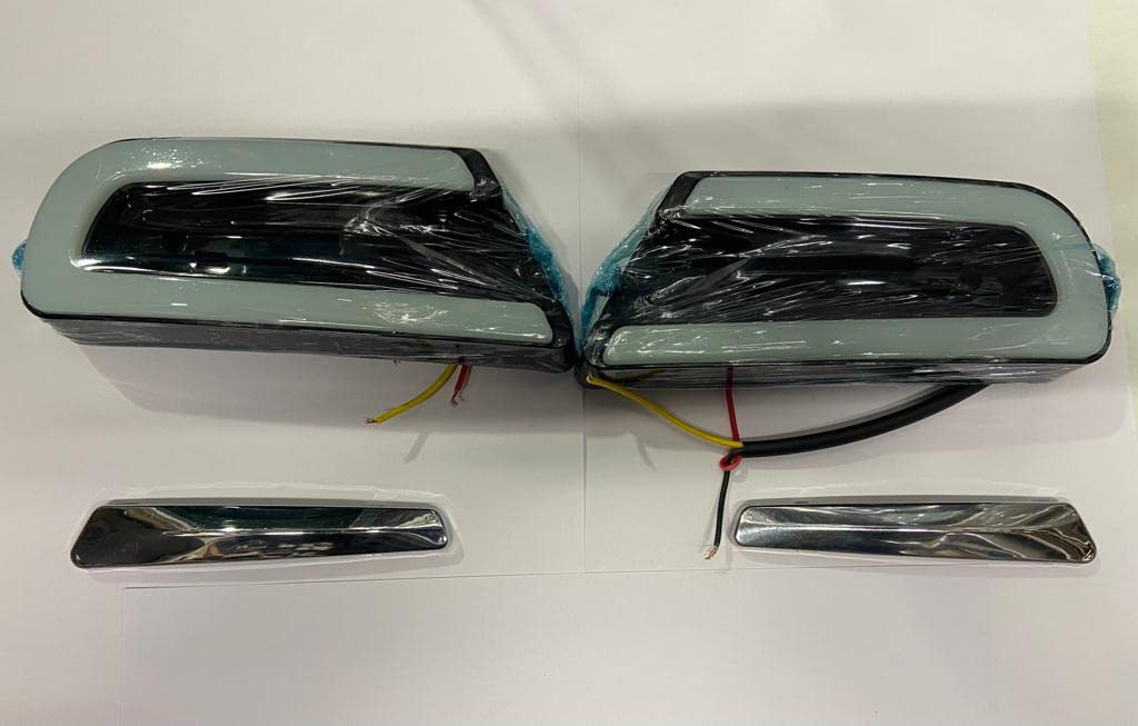 CARMART DRL Fog lamp (Daytime Running lights) with Running Indicator compatible for Spresso with Chrome plates