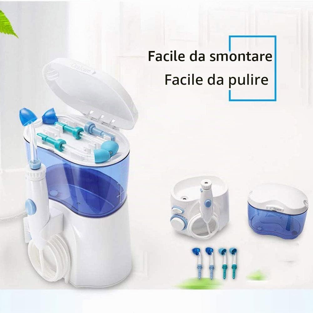 600ML Elettrico Neti Pot Irrigazione Nasale Risciacquo Nasale | Sistema Di Lavaggio Del Naso Sinusite Con Quattro Beccucci Per Bambini Adulti | Risciacquo Per Alleviare Le Allergie Sinusali Yoga Detox
