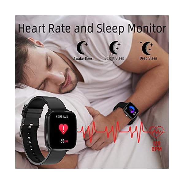 Smart Watch, HuaWise Smart Watch for Android Phones and iOS, HD Touch Smartwatch Waterproof Fitness Tracker Watch with…