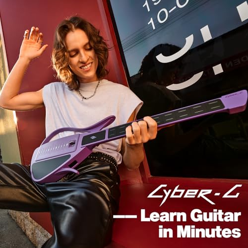 Image of Enya CYBER-G Stringless Smart Guitar,Portable Foldable Travel Guitar with App-Controlled Chords,Hundreds of Instrument Sounds, Built-In Speaker & Drum Machine,Quick-Learn for Adults /Beginners