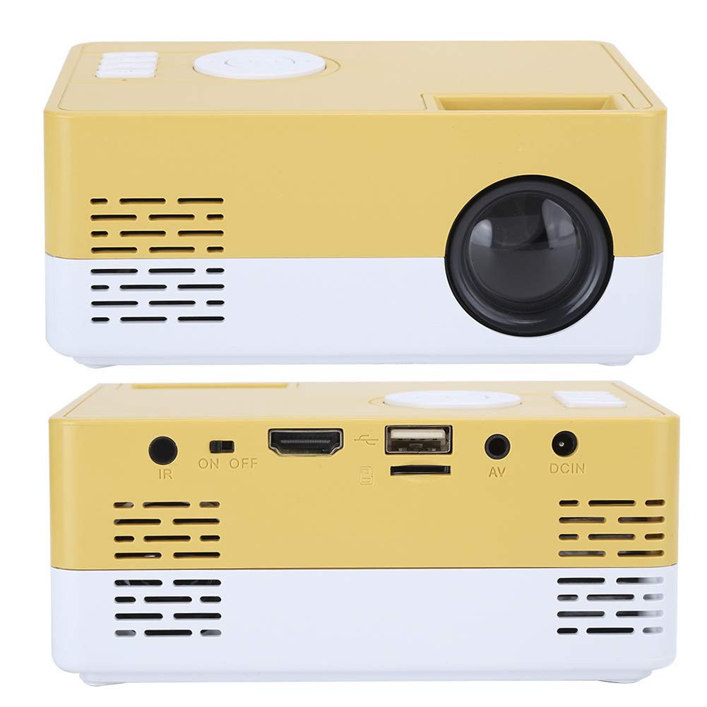 Mini Proiettore Portatile, 1080p Full HD, Altoparlante Integrato, Ampia Compatibilità, per Home Cinema, Serie TV, Videogiochi, Partite di Calcio (Spina europea)