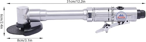 Miniatura 4 de Amoladora de ángulo de aire de mango largo de 14 "con cubierta de seguridad de metal de 180 grados, herramienta de molienda de cortador de aire de