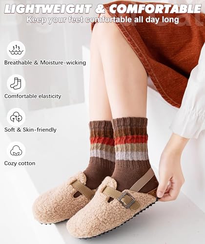 IIG 5 Pairs Womens Novelty Cute Crew Socks Colorful Funny Ankle Socks Gifts for Womens Socks4