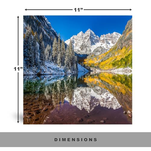 Pannello Finestra Suncatcher Autumn Snow 28x28: Cattura La Luce E Porta Le Montagne Rocciose A Casa Tua!