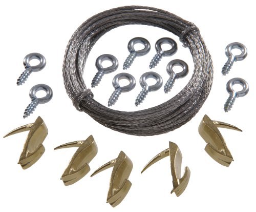 Image of Hillman WallBiter Brass-Plated Brass Medium Duty Picture Hook Kit 1 pk 45 lb.