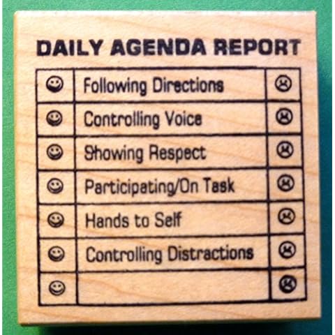 Daily Agenda Report Teacher's Rubber Stamp Cover