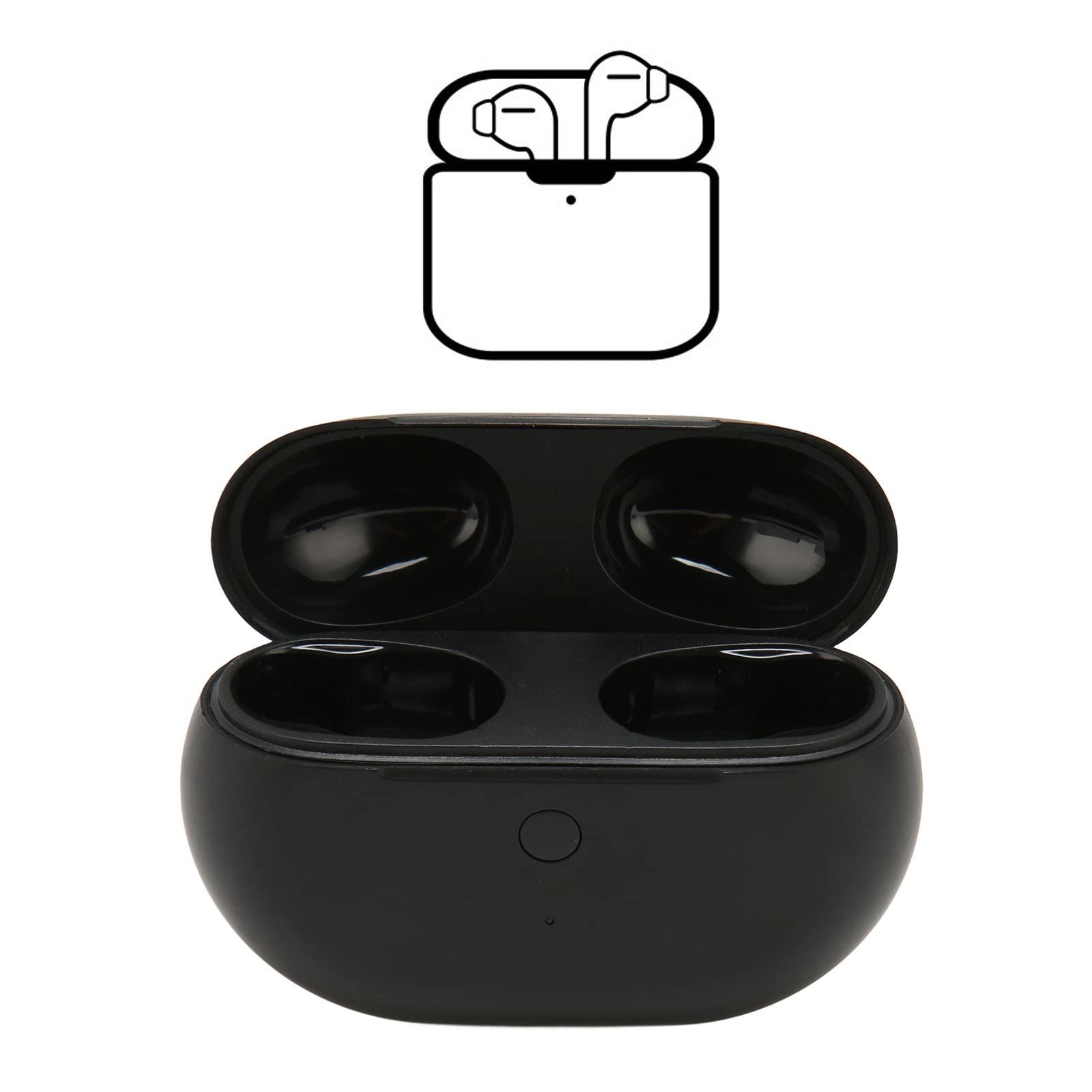 Custodia per Caricabatterie Wireless Custodia di Ricarica Protettiva Completa per Auricolari da Studio, Indicatore Luminoso a LED IOS e, Batteria a Lunga Durata, Cavo di Ricarica Tipo C