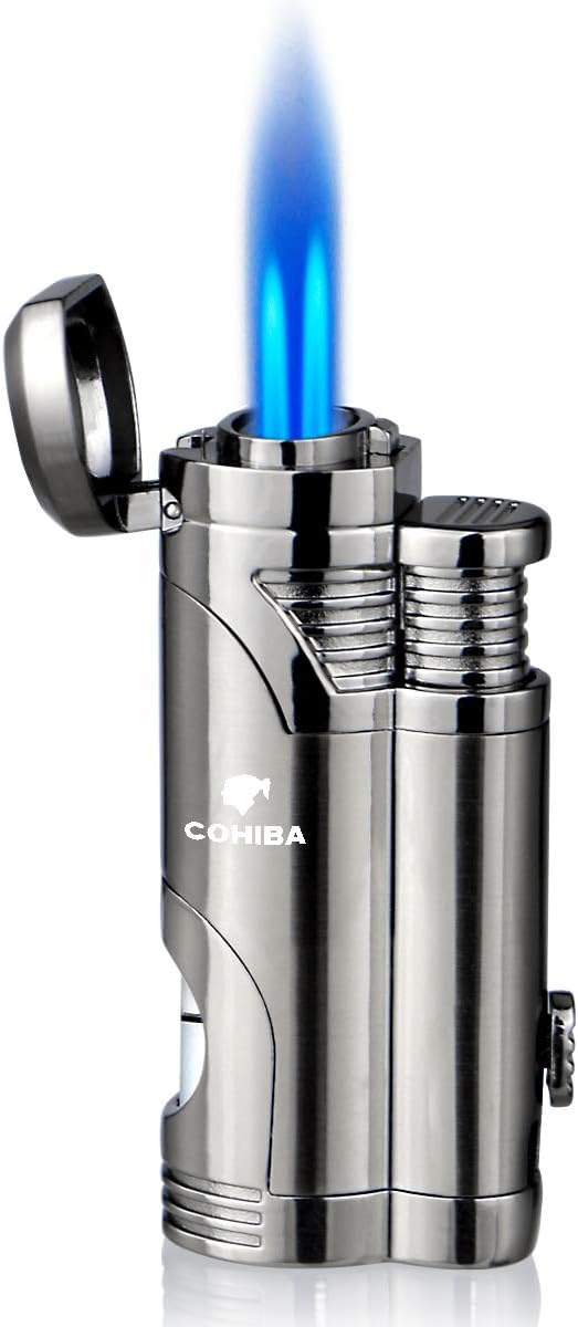 Lighters with Punch Lighter Double Jet Refillable Inflatable