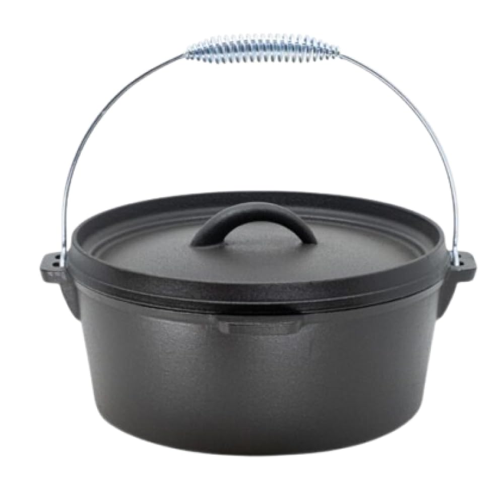 TEXAS CLUB Marmite en fonte "Dutch Oven", Marmite en fonte avec couvercle, 3.9L
