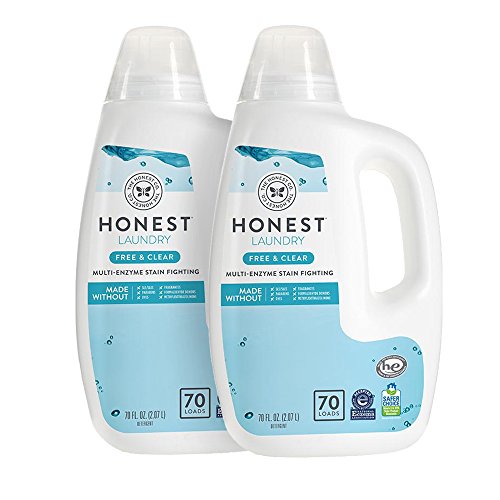 Image of Honest Laundry Detergent, Free & Clear, 70 Fl Oz, Pack 2