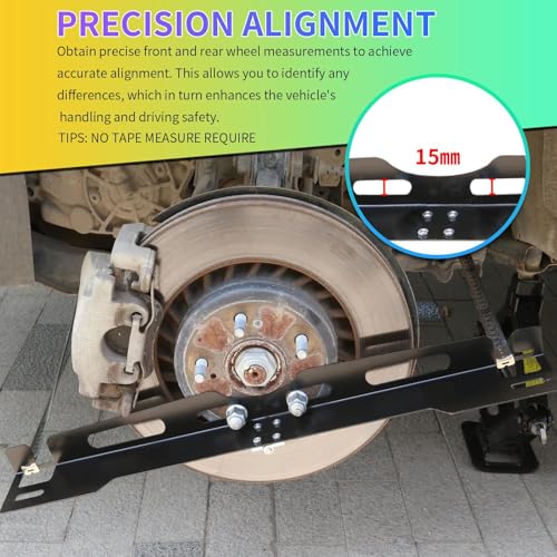 Image of 2 Pack Upgraded Wheel Alignment Tool, Car Alignment Toe Plates, Collapsible Wheel Alignment Tool, Heavy Duty Automotive Toe Alignment Tool for Truck, SUV Vehicle