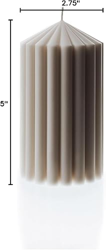 Miniatura 9 de LAWA - Vela de pilar de pico acanalado  Vela grande y hermosa hecha a mano con aroma de cera de soja, elegante vela estética de burbujas, regalo de
