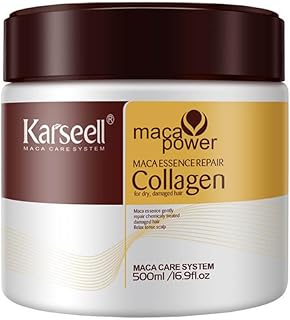 كارسيل قناع كولاجين ماكا لعلاج الشعر والترطيب العميق بزيت الارغان وخلاصة زيت جوز الهند الجاف والتالف لجميع انواع 16.90 اونصة سائلة 500 مل