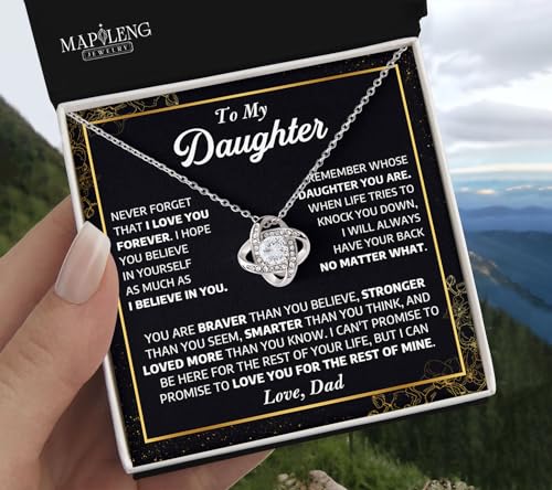 Daughter-Gifts-From-Dad-To-My-Daughter-Necklace-From-Dad-Daughter-Necklace-Love-Knot-Necklace-Father-Daughter-Necklace-Birthday-Gift-Gift-For-My-Daughter-Christmas-Gift-To-Daughter-From-Dad