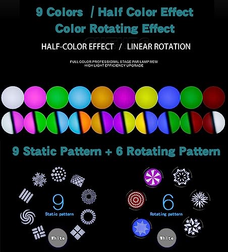 Shehds Moving Head Lights Led 160W Beam/Frost Wash/Zoom Effect Stage Lights 9 Static+6 Rotating Gobos 9 Colors 6-Facet Rotating Prism Spotlights Dmx Control Dj Lights For Christmas Disco Bar Party #TOP1