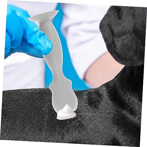 FONDOTIN Silikon Applikator Für Hunde Tränenflecken Und Faltencreme Mit Saugnapf Flexibler Spatel Zur Hautpflege Kompakt Für Unterwegs Tierpflege Zubehör