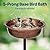 VIVOHOME Polyresin Bird Bath Bowl with Metal Stake, 29 Inch Height Outdoor Freestanding Birdfeeder, Capacity 1.4 Gallons, 5-Pronged Base, Bronze
