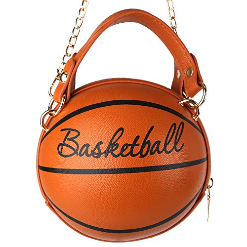 LoveWLC basketball Shaped purse Cross Body Bag,PU Handbag Shoulder Bag for Girls Women4