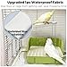 Automatic Parakeet Bird Bath with Pump, Large Bird Shower Fountain Indoor Bathtub with Running Water, Parrot Bath Tub Faucet for Pet Birds, African Grey, Cockatiel, Conure, Budgie, Lovebird