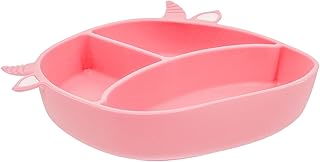 Abaodam 1Pc Prato Infantil Pratos De Comida Para Bebê Treinamento Do Bebê Placa De Alimentação Do Bebê Silicone Pratos De Sucção Da Criança Tigelas Placa De Comida Suplementar Crianças