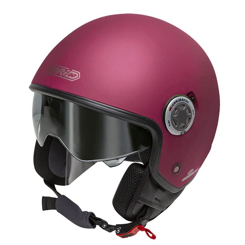 GARIBALDI G20 Fucsia Mate - Casco de Moto Jet Abierto con Visor Solar - Homologado ECE