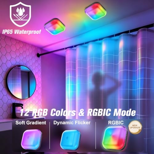 Givryes 4Pack IP65 Waterproof Shower Light, Rechargeable Shower Lights - image 2