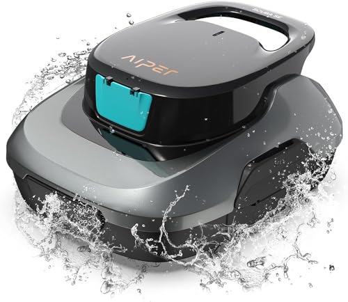 AIPER Scuba SE Robot Piscine, Aspirateur Piscine sans Fil, 90 Minutes de Nettoyage, Fonction de Stationnement Automatique, Nettoyeur de Piscine Compact et...