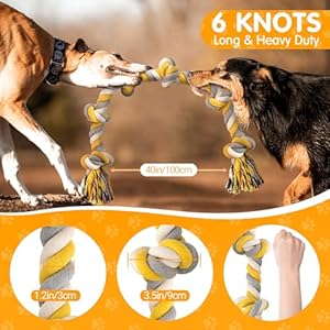 XXL-6-Knot-Dog-Rope-Toy-for-Large-Dogs-Aggressive-Chewers-40in-Long-Heavy-Duty-Rope-Toy-Almost-Indestructible-Dog-Tug-Toy-Puppy-Cotton - Cucciolini Doodles   XXL-6-Knot-Dog-Rope-Toy-for-Large-Dogs-Aggressive-Chewers-40in-Long-Heavy-Duty-Rope-Toy-Almost-Indestructible-Dog-Tug-Toy-Puppy-Cotton