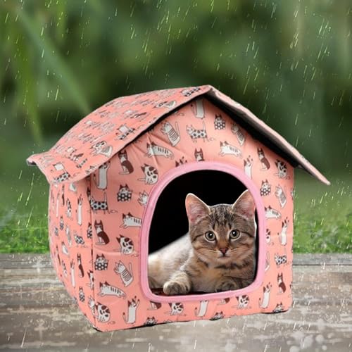 Ｂｅｓｇａ Stray Cat Shelter Pet Shelter Portátil à prova de vento Gatinho Caverna Impermeável Dobrável C