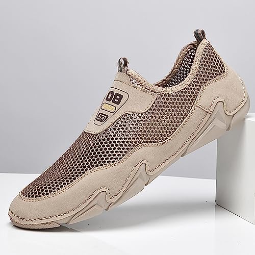 Chaussures en maille respirante pour homme : baskets de marche légères et plates