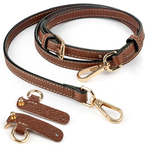 AMYFAY Strap Replacement Compatible with Longchomp Mini Pouch – Leather Purse Straps Adjustable Shoulder Strap for Women Crossbody Bag, Crossbody & Shoulder Bag Conversion, Hands-Free Carry