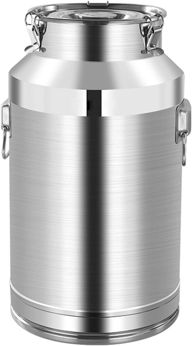 JYBNBBE Stainless Steel Milk Transport Bucket with Sealed Lid, Airtight Storage Container for Liquid and Solid, Ideal for Wine, Tea, and Oil, 76L Capacity (76L)