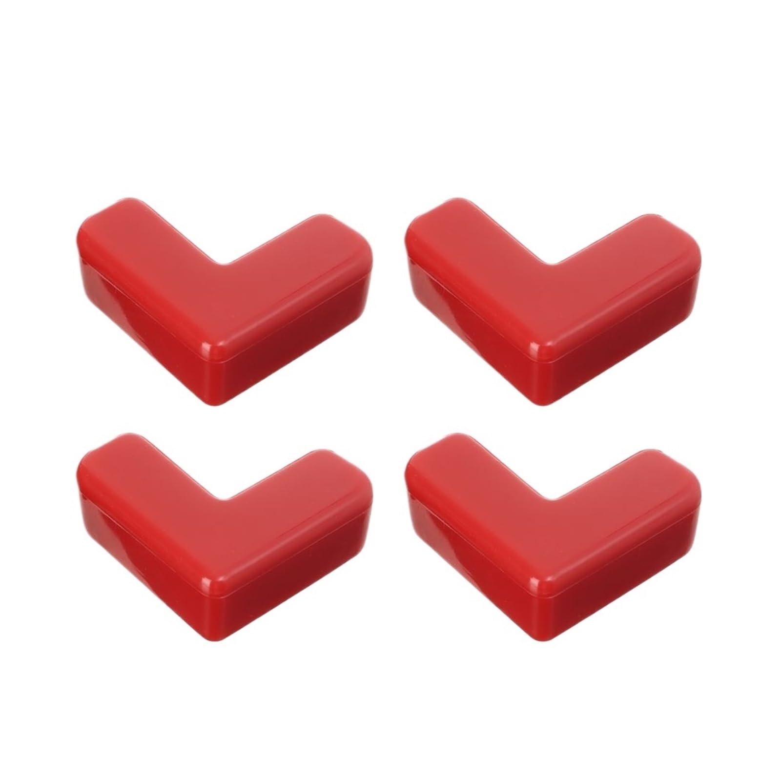 4Pcs Soft Self-Adhesive Safe Corner Protector Table Desk Guard Safety Edge Guards(Red)