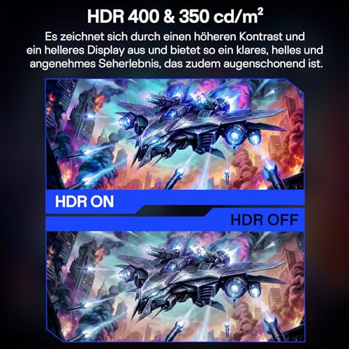 HKC 27 Zoll Gaming Monitor 200Hz(Oc 220Hz) QHD IPS Bildschirm 220Hz HDR400 – Ansicht 6